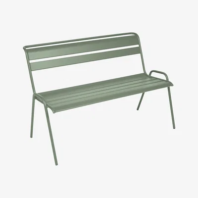 Made in Design Monceau Bench with backrest - 2/3 seaters - L 116 cm by Fermob Green