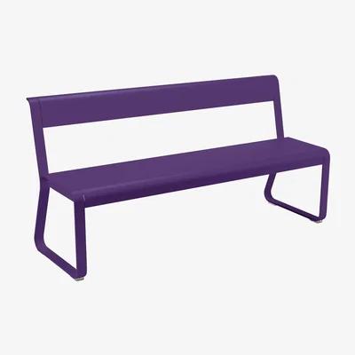 Made in Design Bellevie Bench with backrest - L 161 cm / 4 persons by Fermob Purple