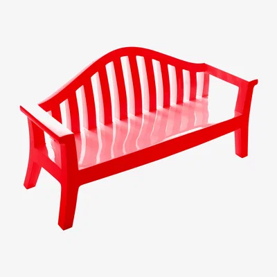 Made in Design Giulietta Bench with backrest by Serralunga Red