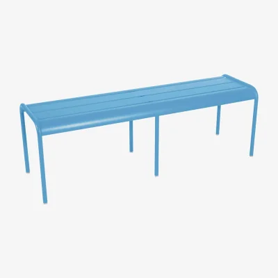 Made in Design Luxembourg Bench metal blue 3/4-seater / L 145 cm - Aluminium - Fermob