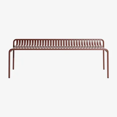 Made in Design Week-end Bench metal red / Aluminium - L 156 cm - Petite Friture