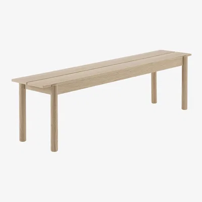 Made in Design Linear Bench natural wood / Wood - L 170 cm - Muuto