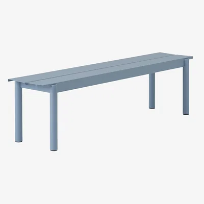 Made in Design Linear Bench metal blue / Steel - L 170 cm - Muuto