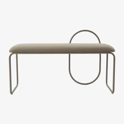 Made in Design Angui Padded bench textile beige / Recycled polyester - L 110 cm - AYTM