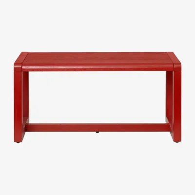 Made in Design Little Architect Children's bench wood red / L 62 cm - Ferm Living