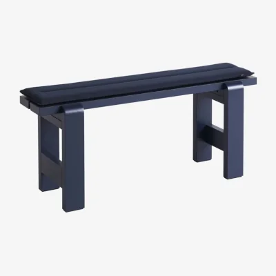 Made in Design Weekday Bench wood blue / L 111 cm - Wood - Hay