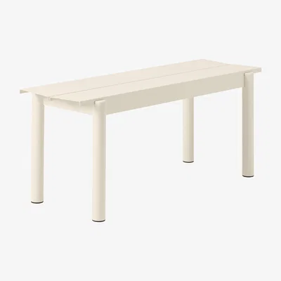Made in Design Linear Bench - / Steel - L 110 cm by Muuto White