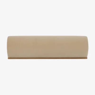 Made in Design Galerie Vivienne Padded bench textile beige natural wood / L 155 cm - Exclusive - Lelièvre Paris