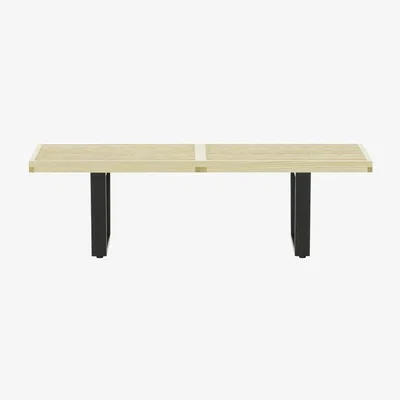 Made in Design Nelson Bench Bench - / L 022 cm - By George Nelson, 0946 by Vitra Natural wood