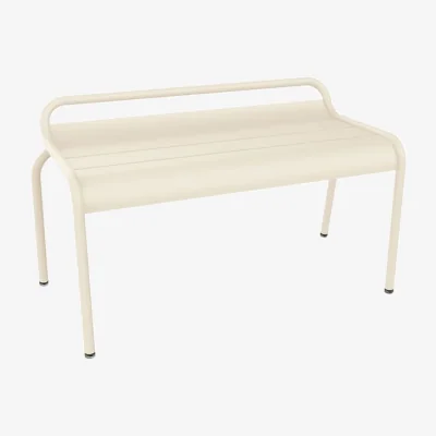 Made in Design Luxembourg Stackable bench metal beige / Compact - 2 seater / L 90 cm - Fermob
