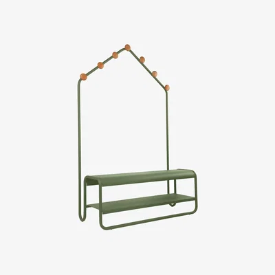 Made in Design Funambule Vestiaire metal / W 113 x D 47.5 x H 180 cm - Bench & Coat stand - Fermob