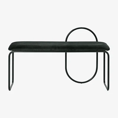 Made in Design Angui Padded bench - / Velvet - L 110 cm by AYTM Green
