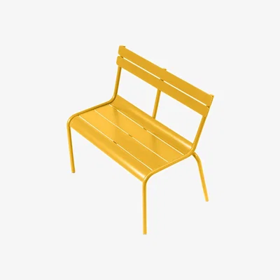 Made in Design Luxembourg Kid Children's bench metal yellow / Aluminium - L 58 cm - Fermob