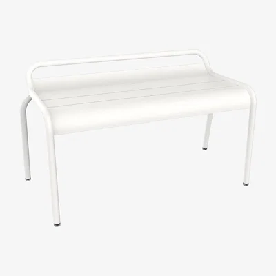 Made in Design Luxembourg Stackable bench metal white / Compact - 2-seater / L 90 cm - Fermob