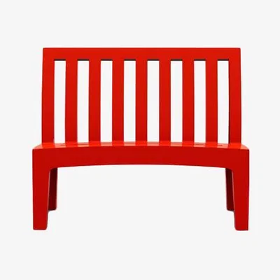 Made in Design Roméo Bench with backrest by Serralunga Red