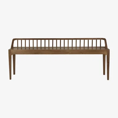 Made in Design Spindle Bench wood brown / 150 cm - Recycled Teak - Ethnicraft