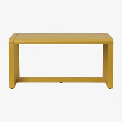 Made in Design Little Architect Children's bench wood yellow / L 62 cm - Ferm Living