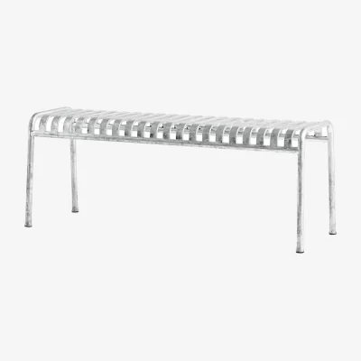 Made in Design Palissade Bench grey metal / L 120 cm - R. & E. Bouroullec - Hay