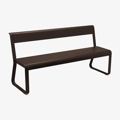 Made in Design Bellevie Bench with backrest - L 161 cm / 4 persons by Fermob Brown