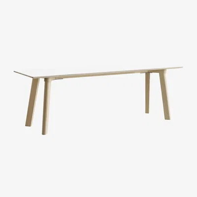Made in Design Copenhague CPH Deux 215 Bench - L 140 cm by Hay White/Natural wood