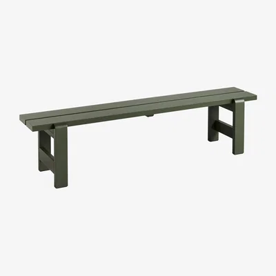 Made in Design Weekday Bench wood green / L 190 cm - Wood - Hay