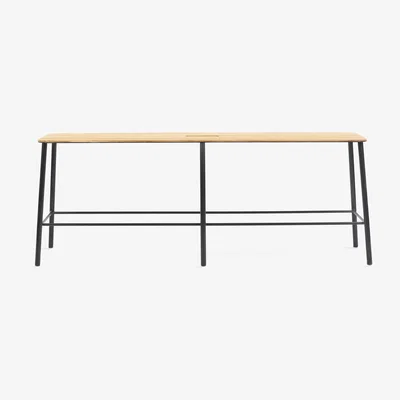 Made in Design Adam Bench - / L 120 cm by Frama Black/Natural wood