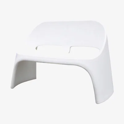 Made in Design Amélie Bench with backrest - 2 seats by Slide White
