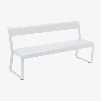 Made in Design Bellevie Bench with backrest - L 161 cm / 4 persons by Fermob White