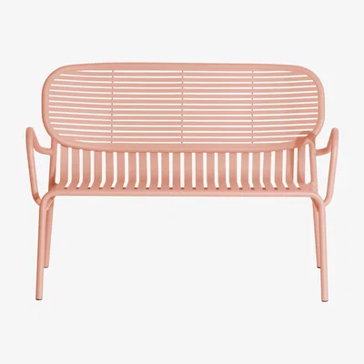 Made in Design Week-End Bench - / Aluminium - W 114 cm by Petite Friture Pink