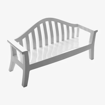 Made in Design Giulietta Bench with backrest by Serralunga White