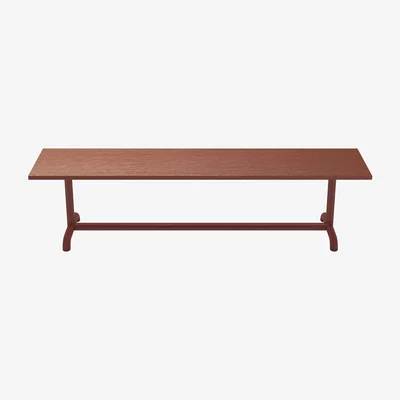 Made in Design Unify Bench - / L 180 cm - Oak by Petite Friture Red