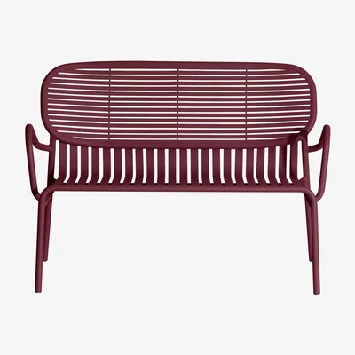 Made in Design Week-End Bench - / Aluminium - W 114 cm by Petite Friture Red