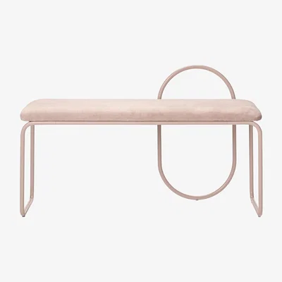 Made in Design Angui Padded bench - / Velvet - L 110 cm by AYTM Pink