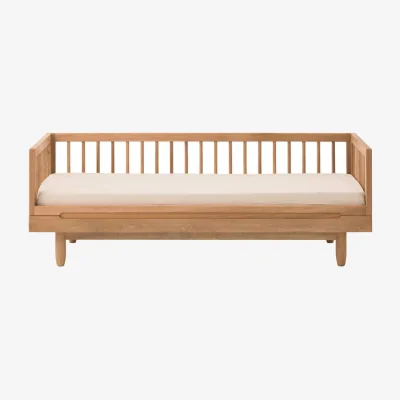 Made in Design Pure Children bed natural wood / Bench - 75 x 145 cm / 3 bar mountings - NOBODINOZ