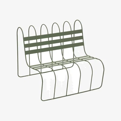 Made in Design Gardener's Sofa Bench with backrest metal green / L 90 cm - Design House Stockholm