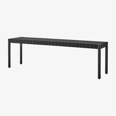 Made in Design Betty TK5 Bench - / L 157 cm - Hand-woven linen straps by &tradition Black