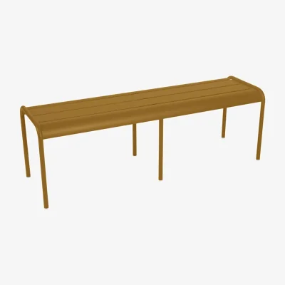 Made in Design Luxembourg Bench metal yellow 3/4 seats / L 145 cm - Aluminium - Fermob