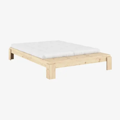Made in Design Layers Double bed natural wood / For mattress 160 x 200 cm - With Bench-Box - KARUP