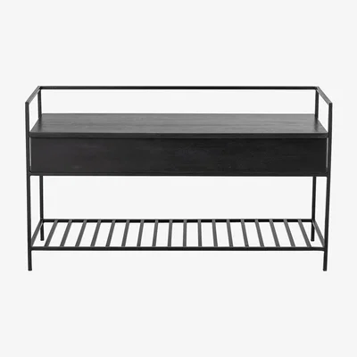 Made in Design Abelone Bench - / Console - 102 cm / Built-in box by Bloomingville Black