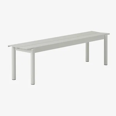 Made in Design Linear Bench metal grey / Steel - L 170 cm - Muuto