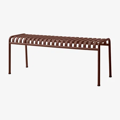 Made in Design Palissade Bench metal red / L 120cm - R & E Bouroullec - Hay