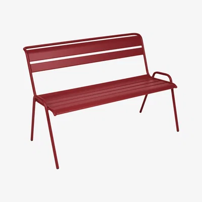 Made in Design Monceau Bench with backrest - W 116 cm - 2 to 3 guests by Fermob Red