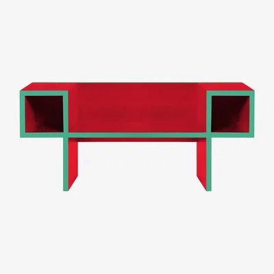 Made in Design Canton Banc UK wood red / Franco Raggi, 1988 - L 170 cm / UK version - POLTRONOVA