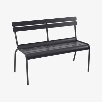 Made in Design Luxembourg Bench with backrest - 2/3 seaters - With backrest by Fermob Grey