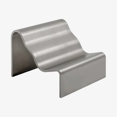 Made in Design Dream View Bench Bench with backrest metal silver / L 100 cm - Muuto