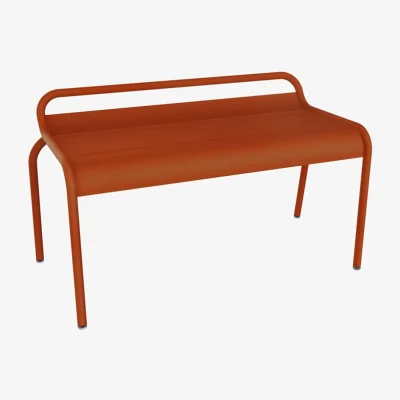 Made in Design Luxembourg Stackable bench metal orange / Compact - 2 seater / L 97 cm - Fermob