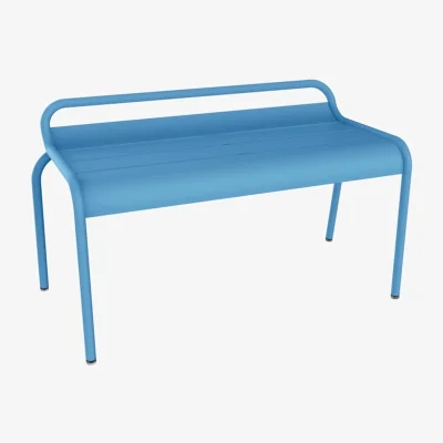 Made in Design Luxembourg Stackable bench metal blue / Compact - 2 seater / L 97 cm - Fermob