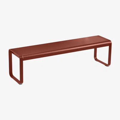 Made in Design Bellevie Bench - / L 161 cm - 4 seats by Fermob Red/Brown