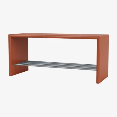 Made in Design Montsk Bench wood orange / Shoes Storage - L 100 cm - MONTANA