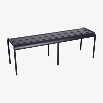 Made in Design Luxembourg Bench - 3/4 setaers - Without backrest - L 145 cm by Fermob Grey